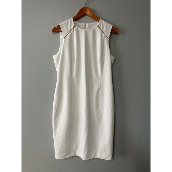Womens Size 12 Calvin Klein White Dress - Picture 1 of 6